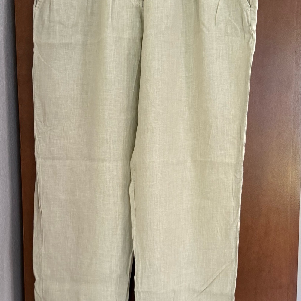 Rosso35 Khaki Linen Trousers